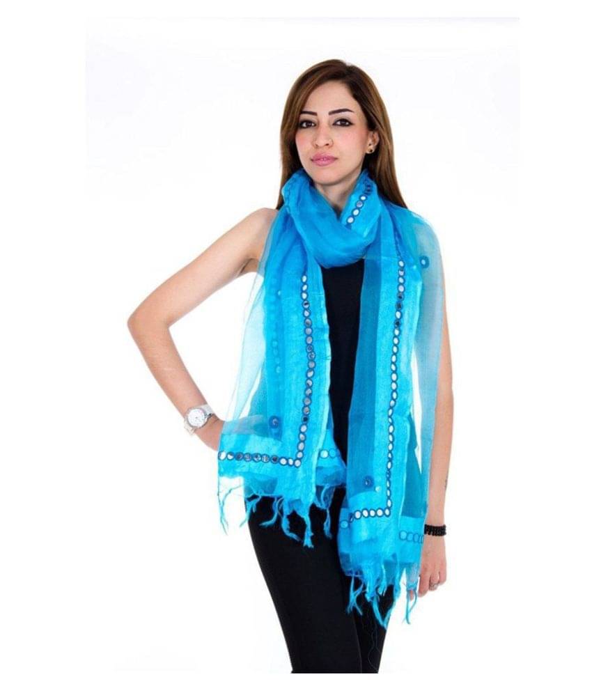 Apratim Turquoise Tissue Dupatta     			Apratim Turquoise Tissue Dupatta