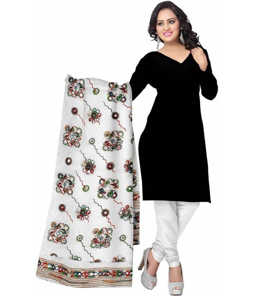 Apratim White Cotton Dupatta - Dupattas & Shawls | Buy online on ZillyBuy