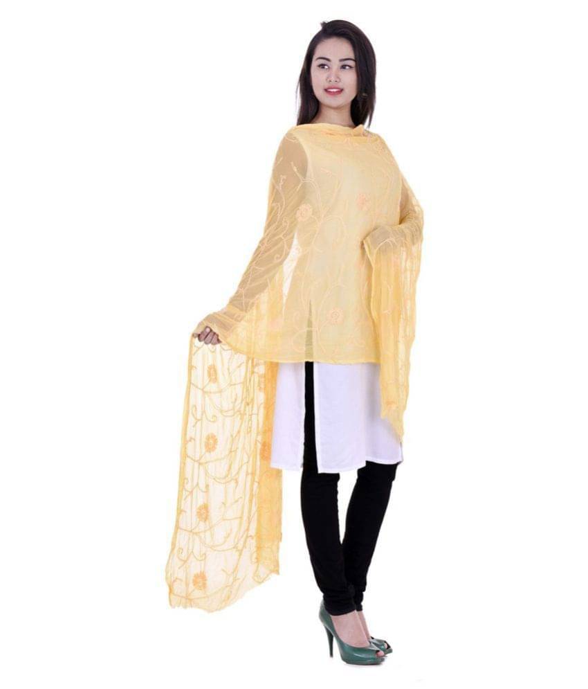 Apratim Yellow Chiffon Dupatta Apratim Yellow Chiffon Dupatta