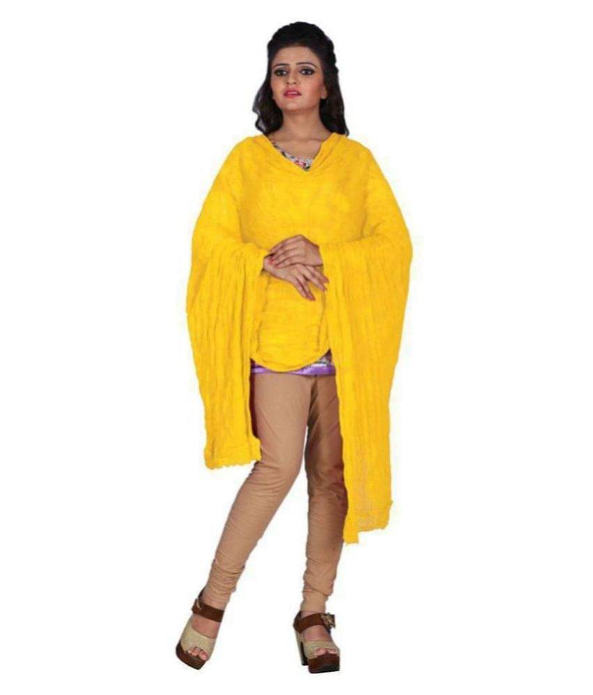     			Apratim Yellow Cotton Dupatta