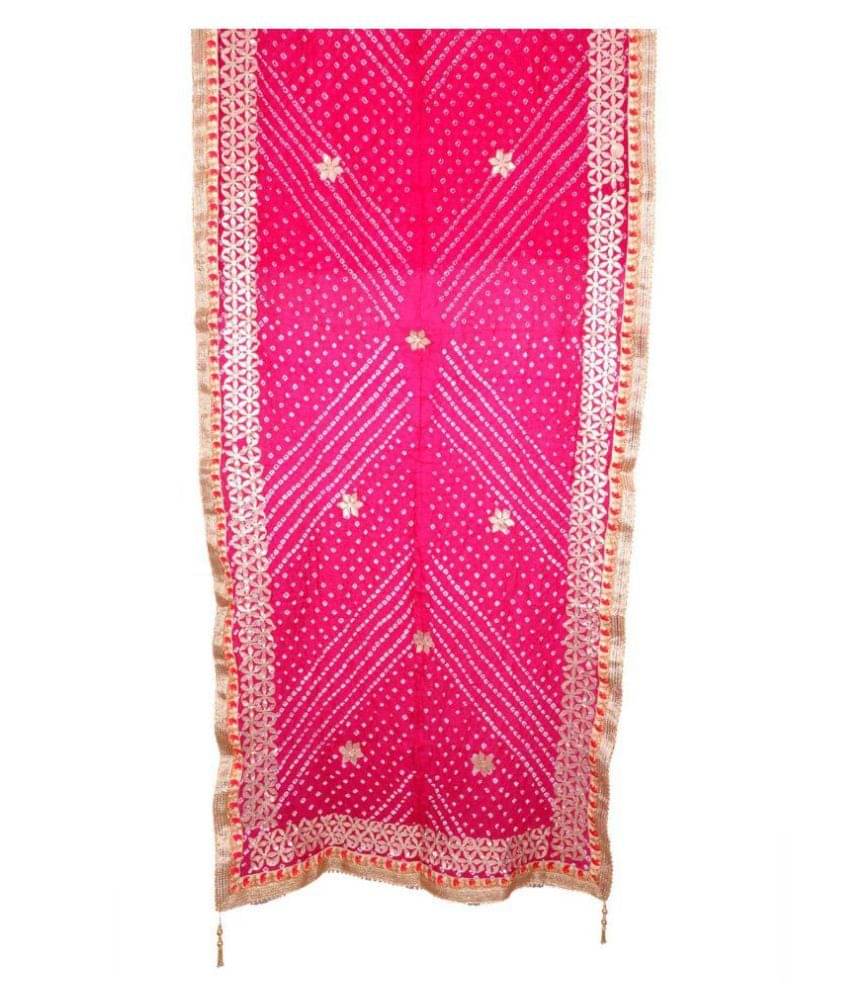 Aprtim Pink Art Silk Gota Patti Dupatta Aprtim Pink Art Silk Gota Patti Dupatta
