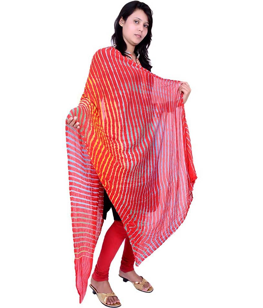 onas Red Georgette Leheria Dupatta - Dupattas & Shawls | Buy online on ZillyBuy