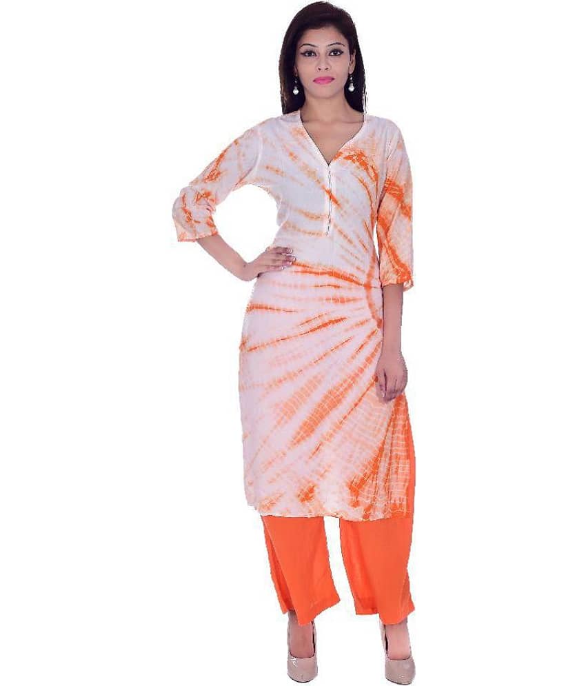 Apratim - Multicolor Rayon Women's Straight Kurti - Kurtis, Tunics | Buy online on ZillyBuy