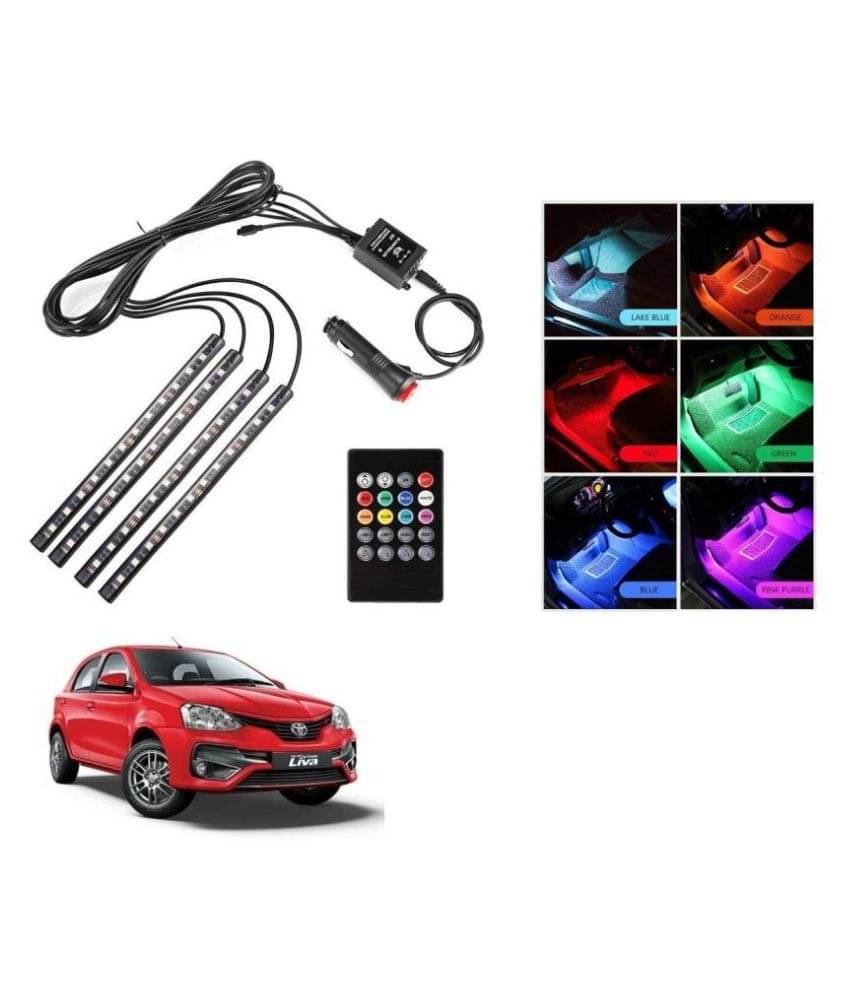 AutoRight Atmosphere Light LED Wireless Remote Music Controller Car Interior Strip Light Lamp Kit For Toyota Etios Liva AutoRight Atmosphere Light LED Wireless Remote Music Controller Car Interior Strip Light Lamp Kit For Toyota Etios Liva