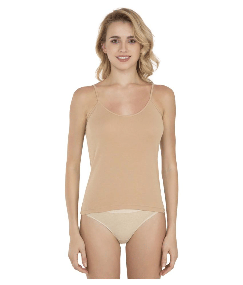     			Jockey Cotton Lycra Camisoles - Beige