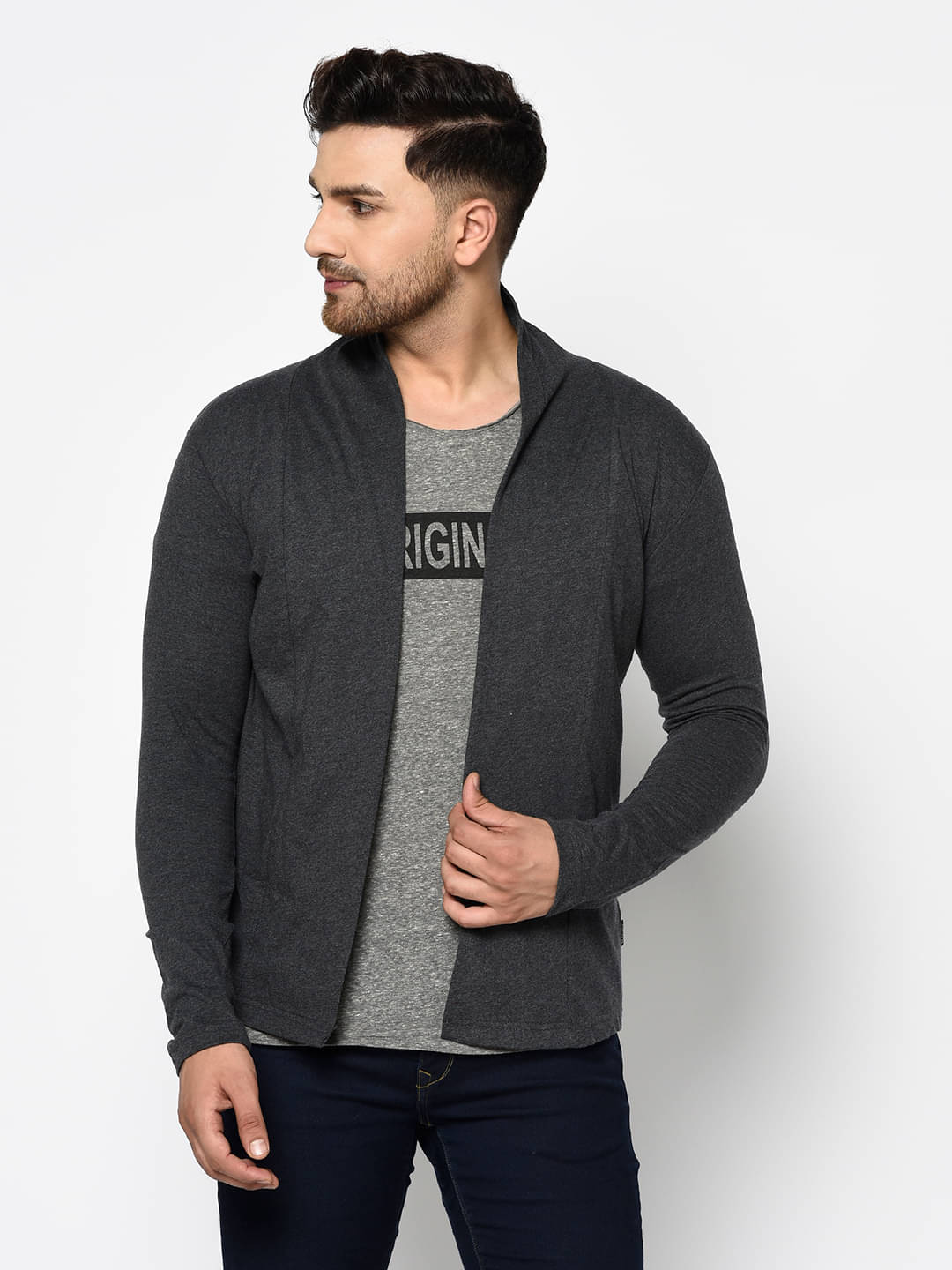 Rigo Charcoal High Neck Sweater     			Rigo Charcoal High Neck Sweater