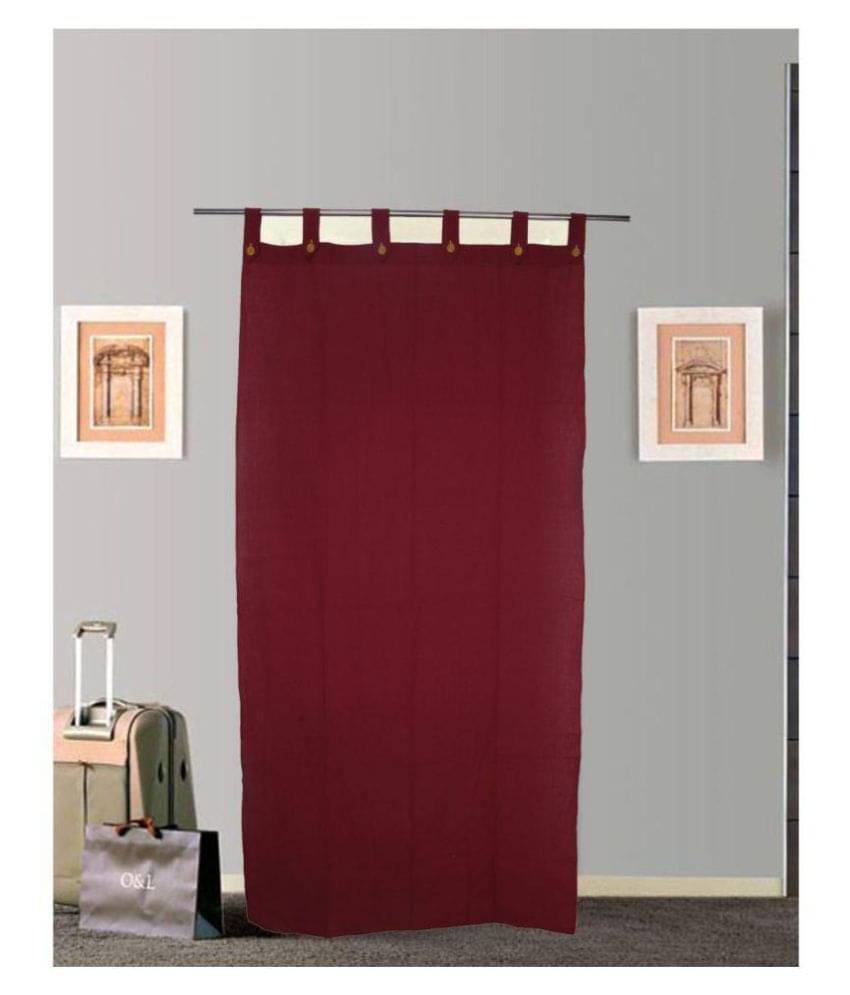 Tidy Solid Transparent Loop Curtain 6 ft ( Pack of 1 ) - Maroon Tidy Solid Transparent Loop Curtain 6 ft ( Pack of 1 ) - Maroon