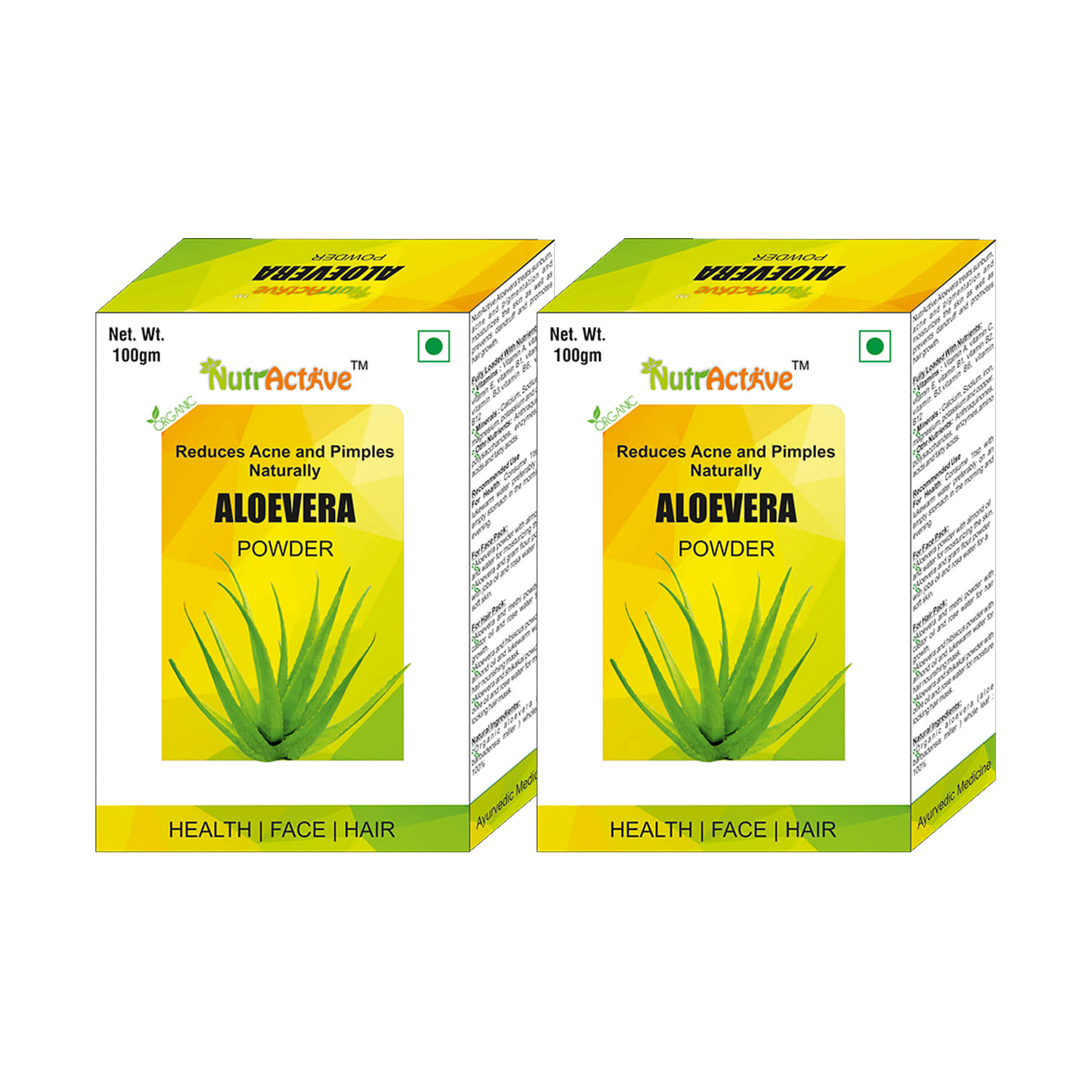 Nutractive Aloe Powder 100 Gm Pack of 2