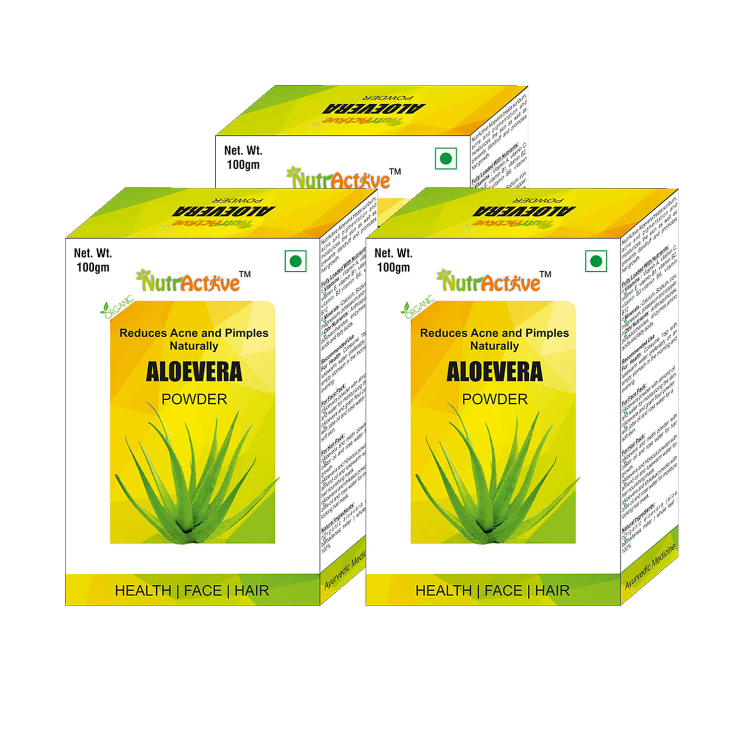 Nutractive Aloe Powder 100 Gm Pack of 3