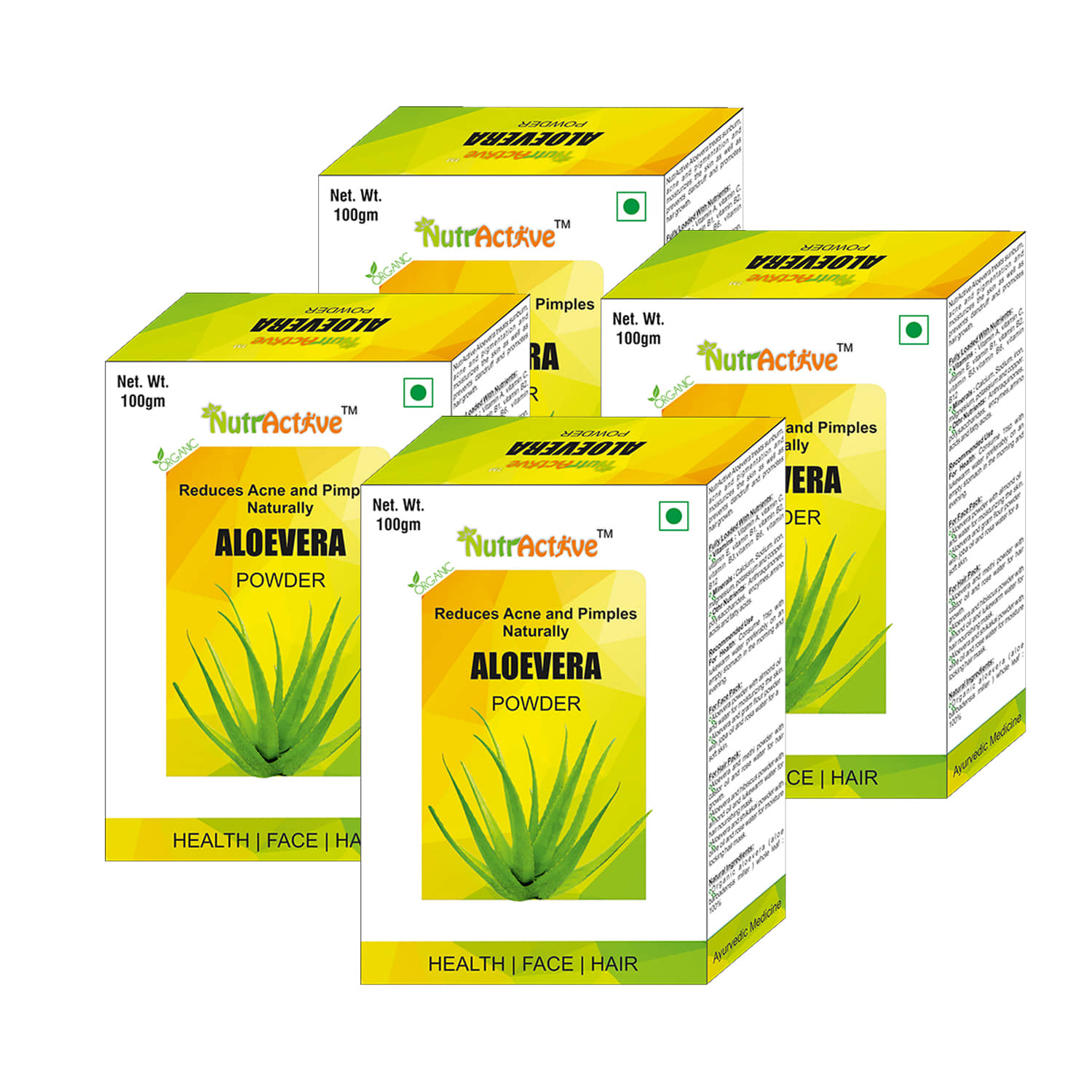 Nutractive Aloevera Powder 100 Gm Pack of 4