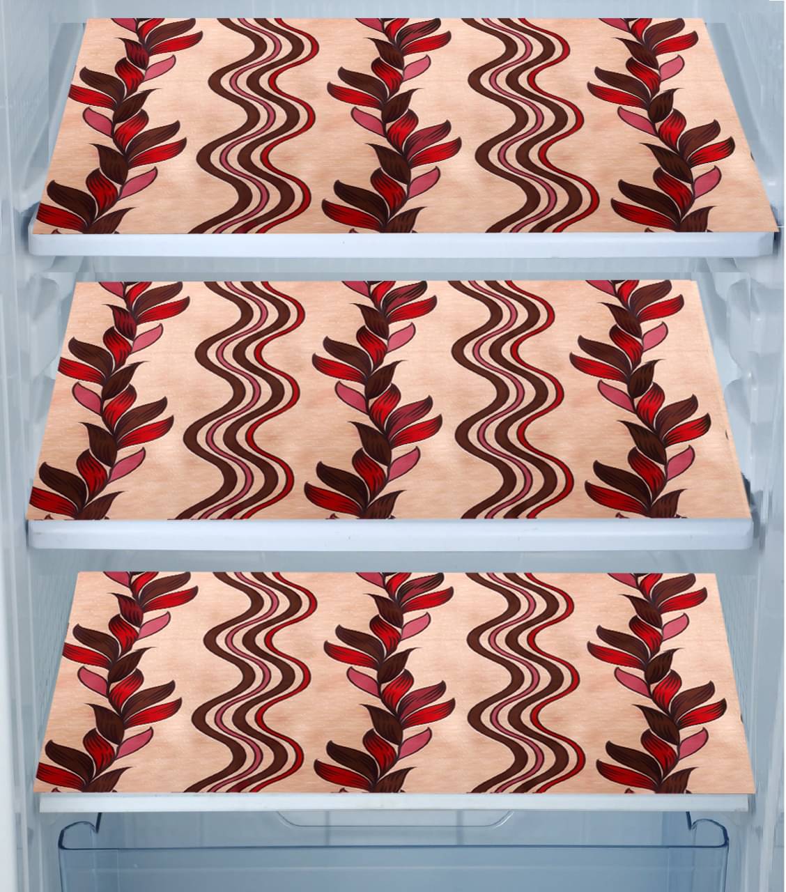 E-Retailer Set of 3 PVC Gold Fridge Mats E-Retailer Set of 3 PVC Gold Fridge Mats