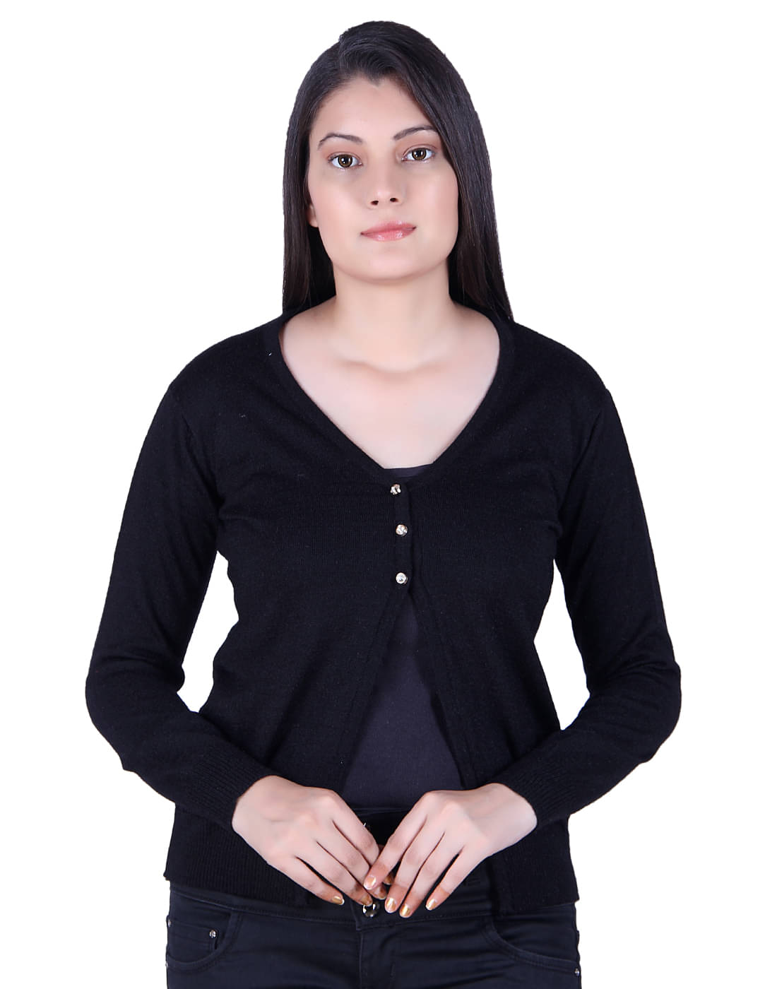     			Ogarti Acrylic Shrugs - Black