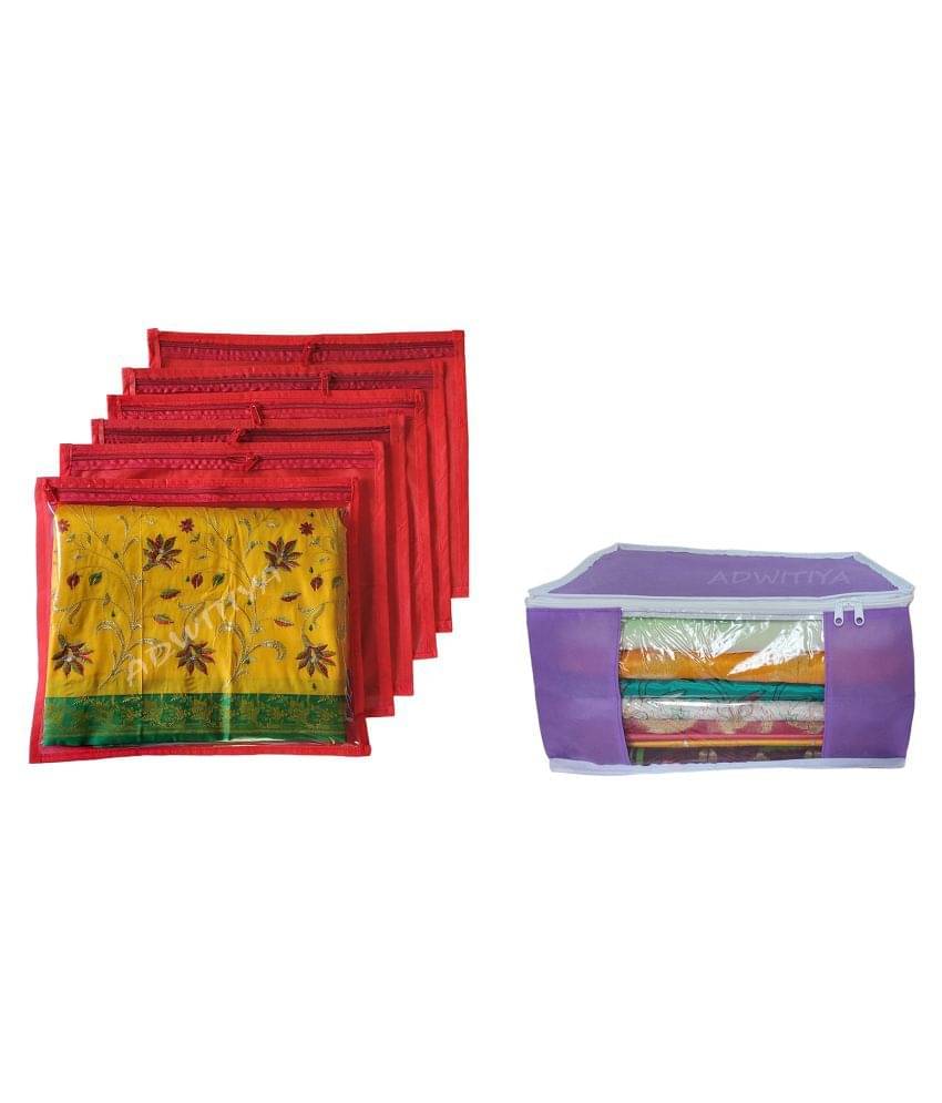     			ADWITIYA Multi Saree Covers - 7 Pcs