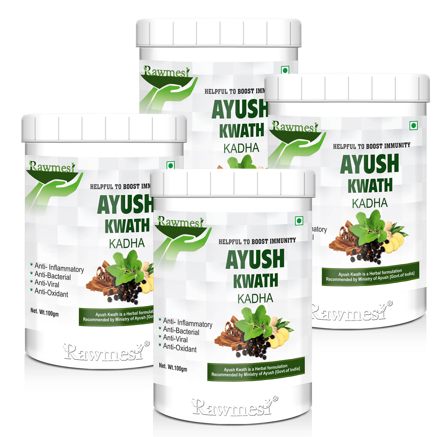 Rawmest Ayush Kwath Kadha Powder 100 Gm Pack of 4