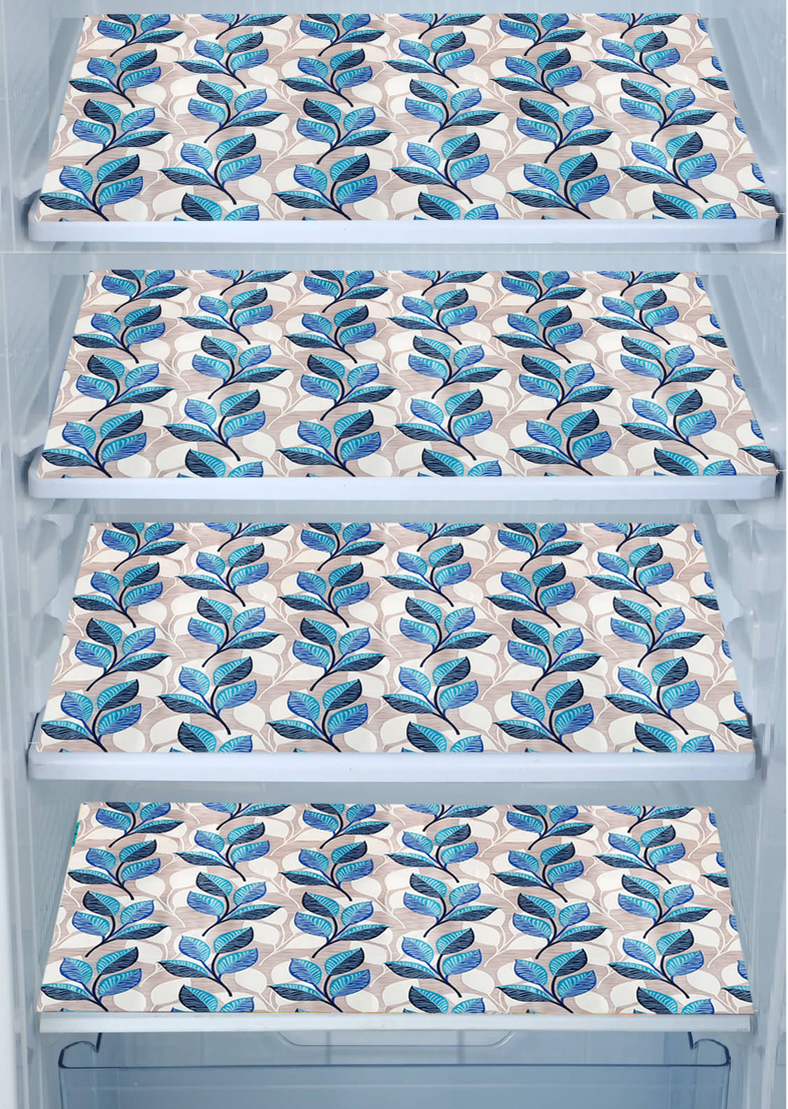     			E-Retailer Set of 4 PVC Blue Fridge Mats