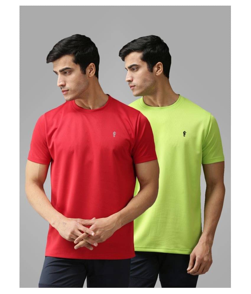 EPPE - Multicolor Polyester Regular Fit Men's Sports T-Shirt ( Pack of 2 ) EPPE - Multicolor Polyester Regular Fit Men's Sports T-Shirt ( Pack of 2 )