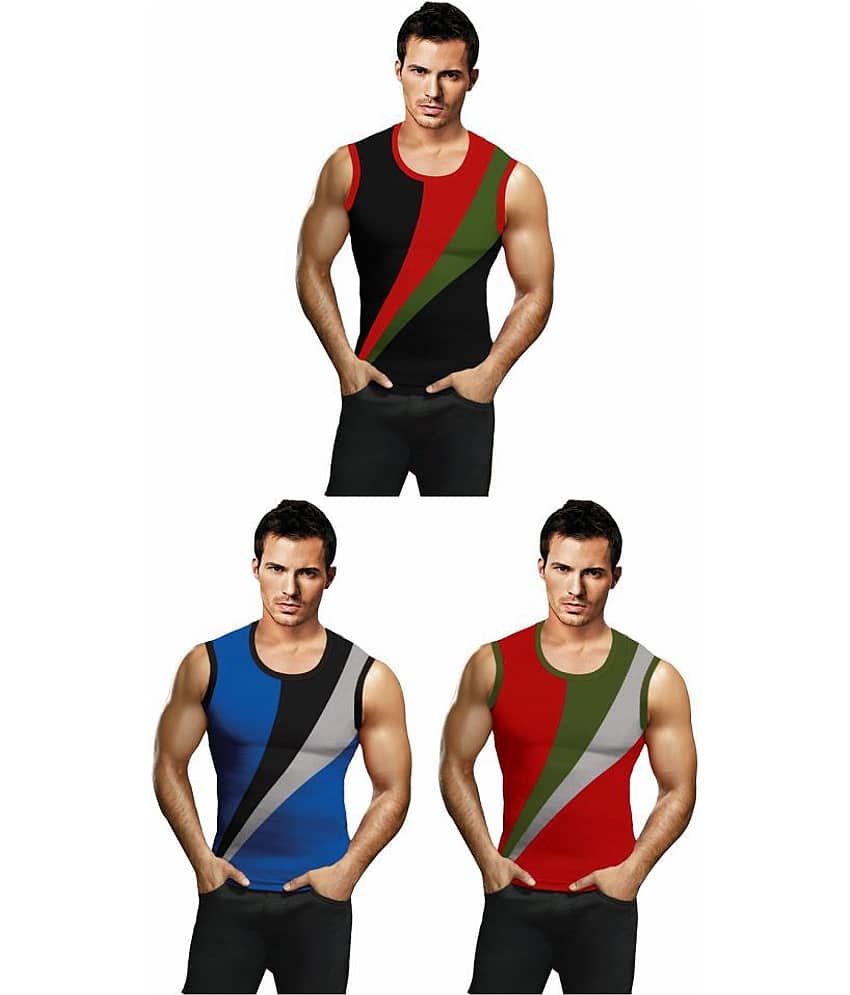 Rupa Frontline Multi Sleeveless Vests Pack of 3 - Nightwear & Loungewear | Buy online on ZillyBuy