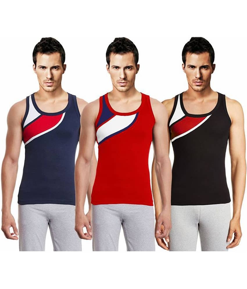 Rupa Frontline Multi Sleeveless Vests Pack of 3 - Nightwear & Loungewear | Buy online on ZillyBuy