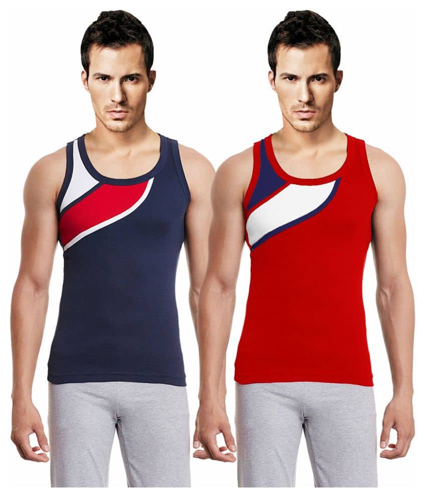 Rupa Frontline Multi Sleeveless Vests Pack of 2 - Nightwear & Loungewear | Buy online on ZillyBuy