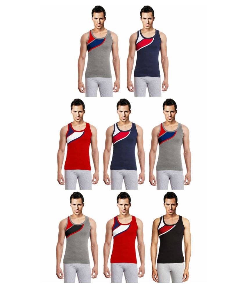     			Rupa Frontline Multi Sleeveless Vests Pack of 8