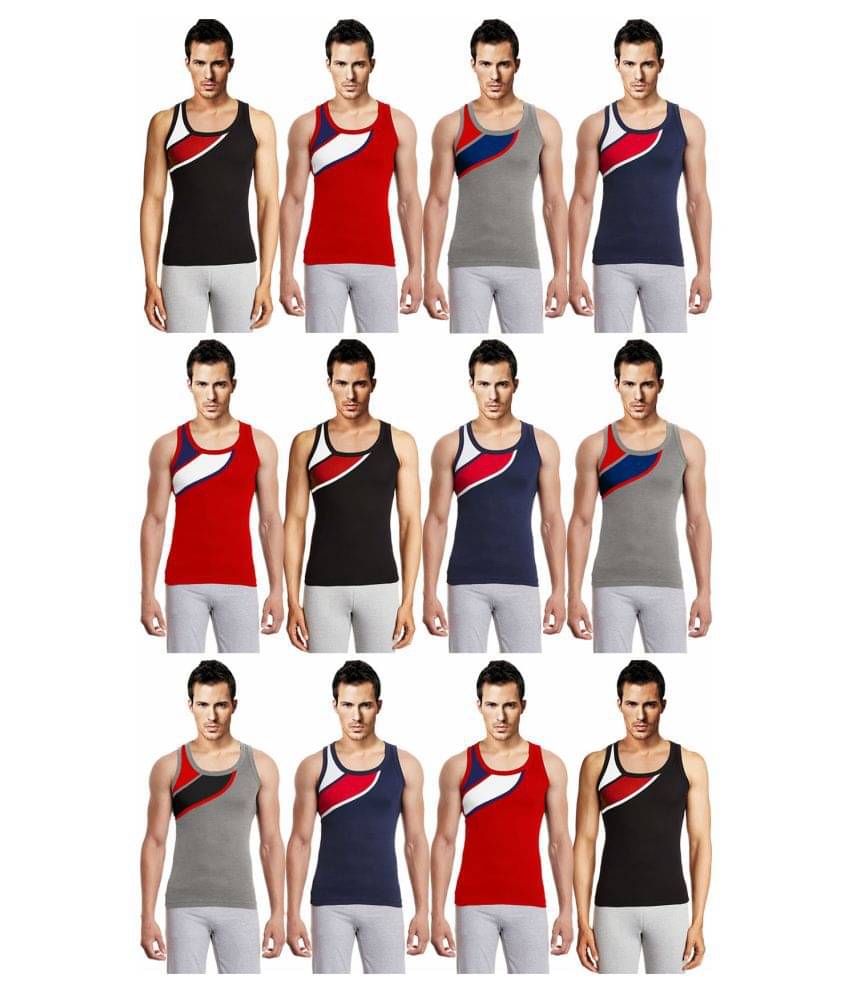Rupa Frontline Multi Sleeveless Vests Pack of 12 Rupa Frontline Multi Sleeveless Vests Pack of 12