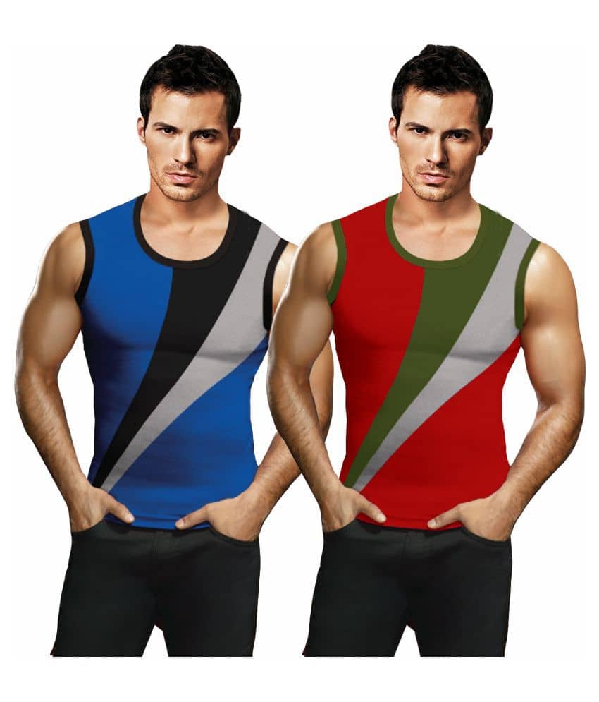 Rupa Frontline Multi Sleeveless Vests Pack of 2 - Nightwear & Loungewear | Buy online on ZillyBuy