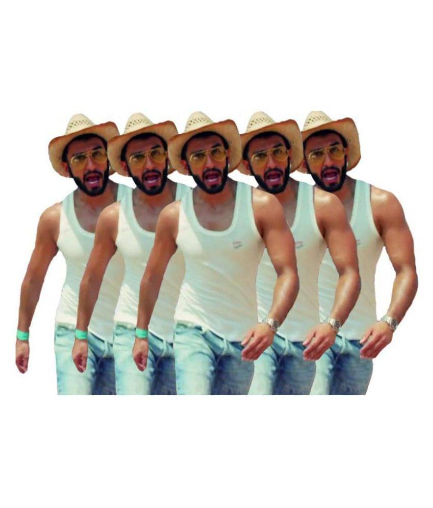Rupa Frontline White Sleeveless Vests Pack of 5 Rupa Frontline White Sleeveless Vests Pack of 5