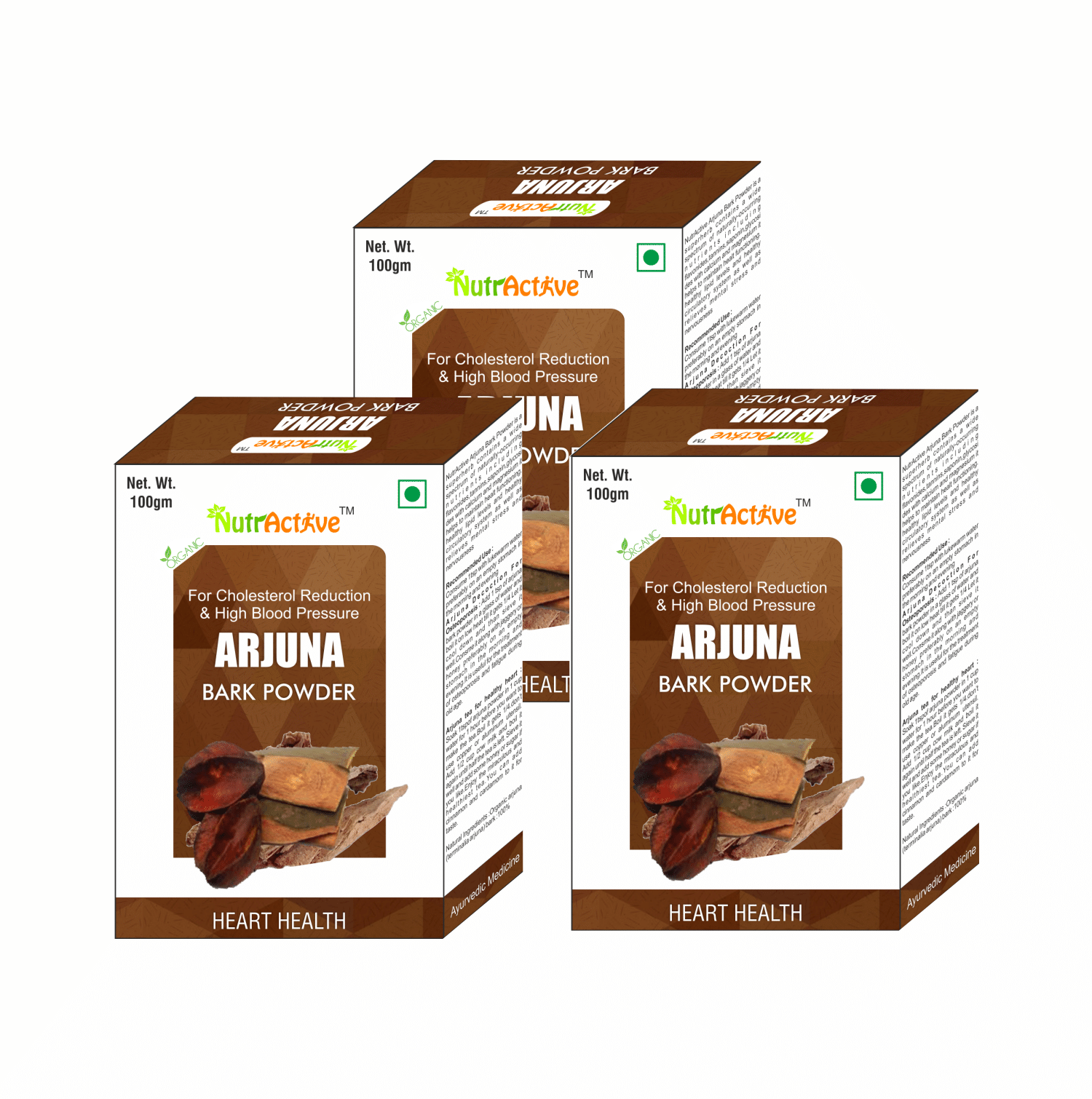     			Nutractive Arjuna Bark Powder 100 Gm Pack of 3