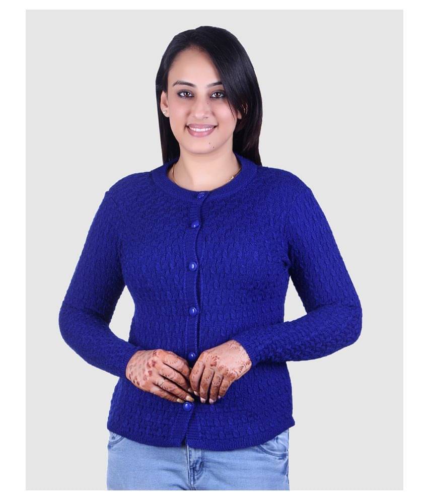     			Ogarti Acrylic Blue Pullovers