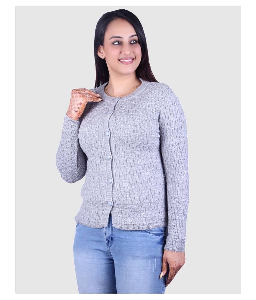 Ogarti Acrylic Grey Pullovers