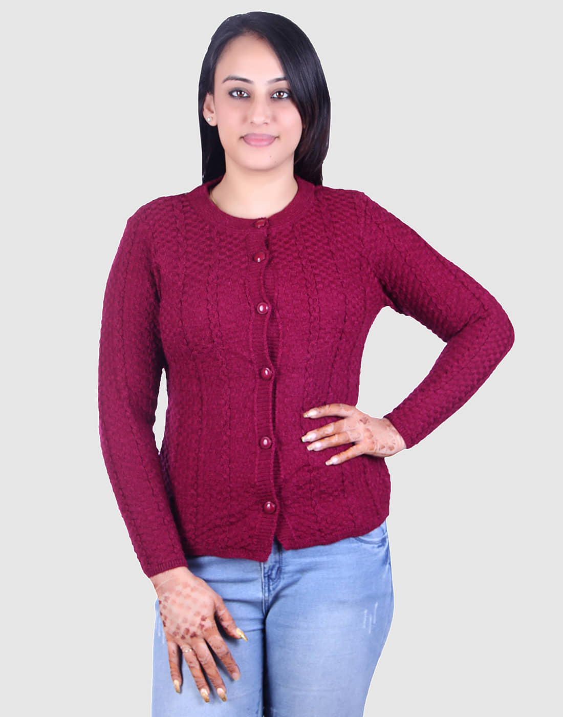 Ogarti Acrylic Maroon Pullovers