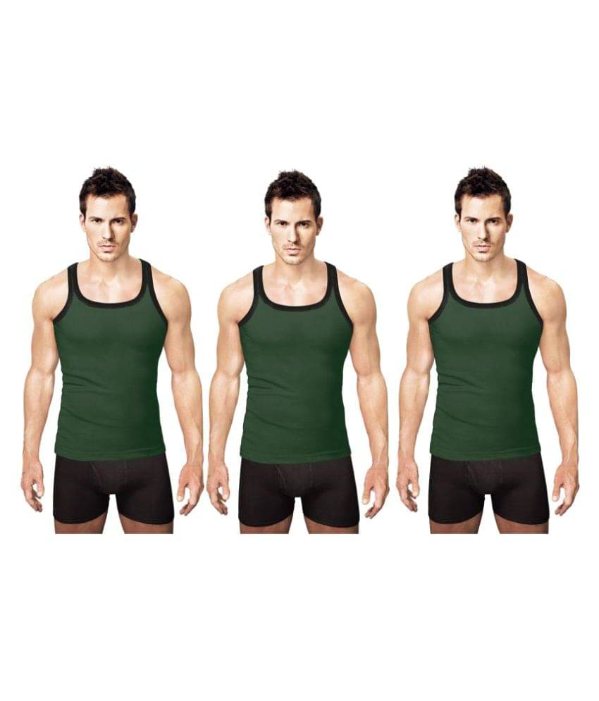 Rupa Green Sleeveless Vests Pack of 3 Rupa Green Sleeveless Vests Pack of 3