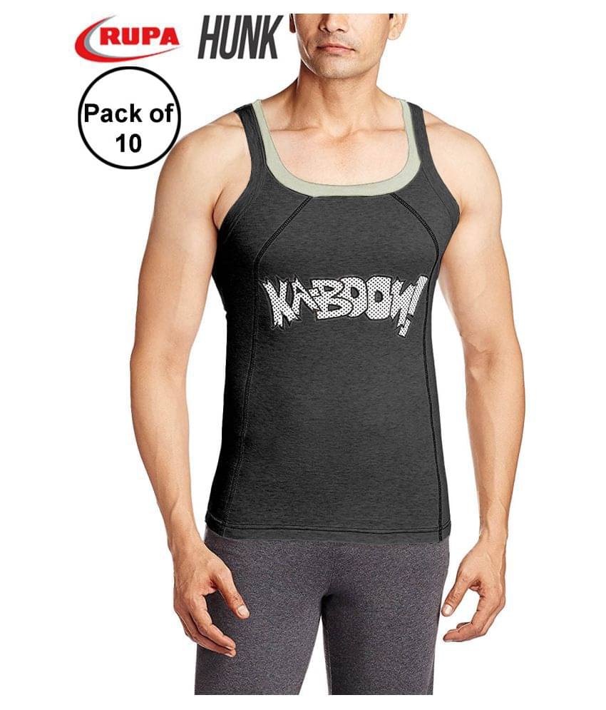 Rupa Grey Sleeveless Vests Pack of 10 Rupa Grey Sleeveless Vests Pack of 10