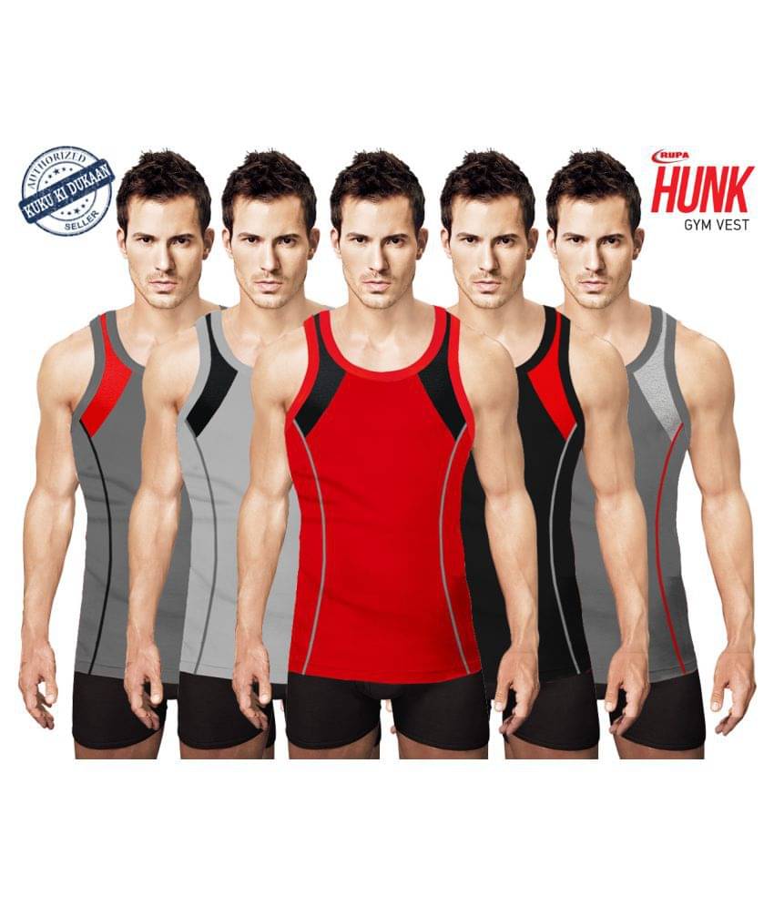 Rupa Hunk Multi Sleeveless Vests Pack of 5 Rupa Hunk Multi Sleeveless Vests Pack of 5