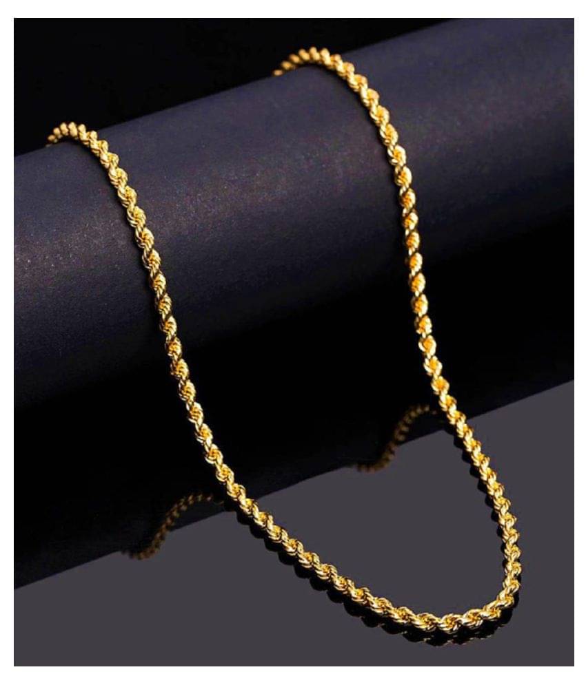 H M PRODUCT Gold Plated Chain ( Set of 1 ) H M PRODUCT Gold Plated Chain ( Set of 1 )
