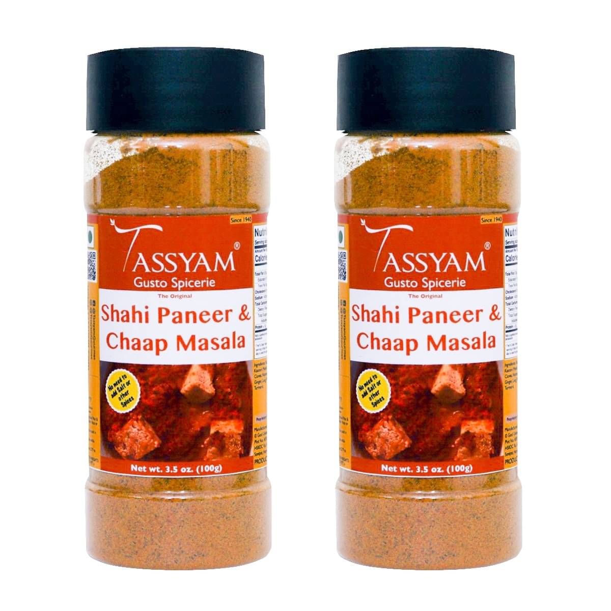     			Tassyam Shahi Paneer &  Chaap Masala 200 gm Pack of 2