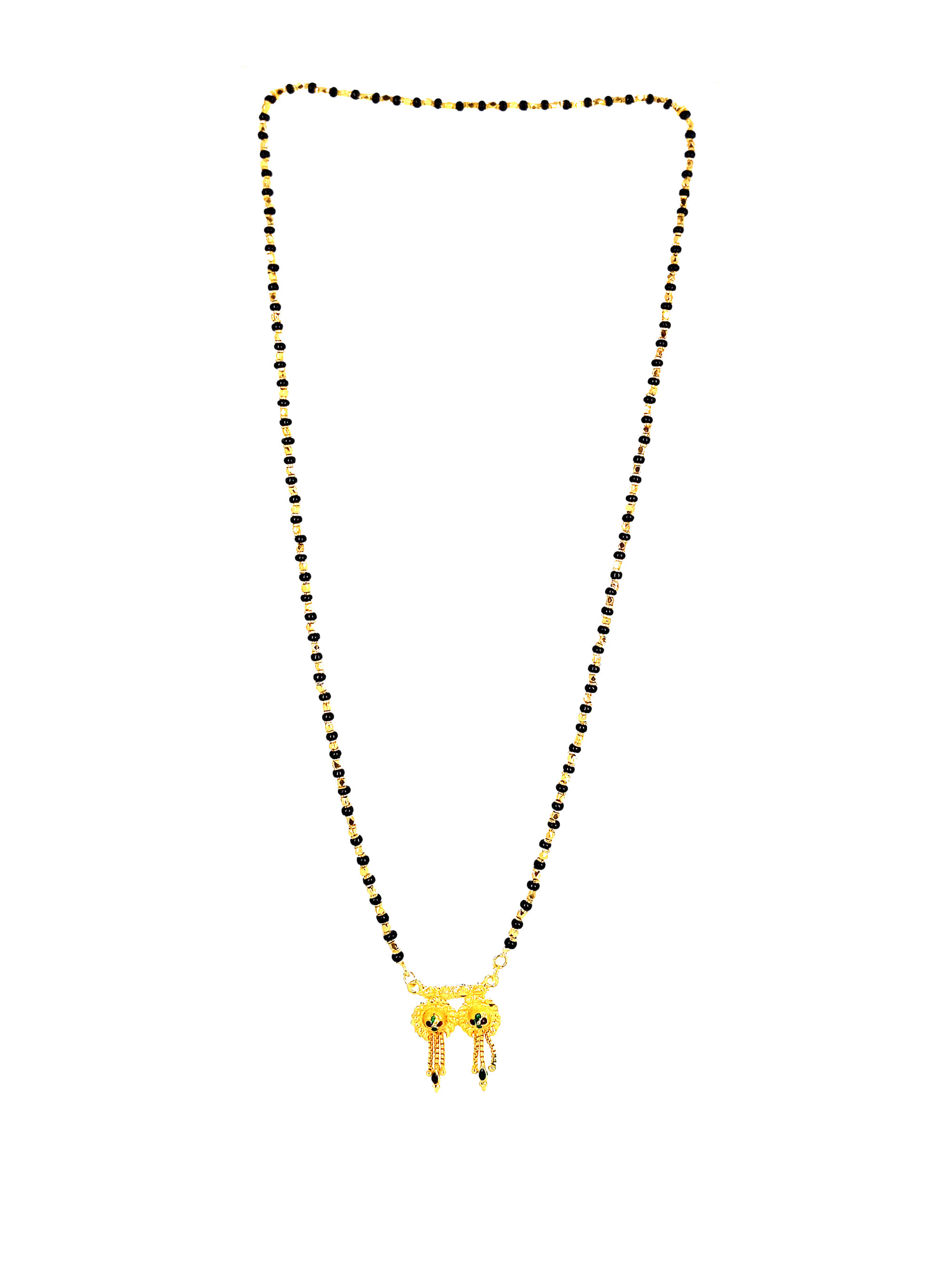 h m product Gold Plated Letest & Designer Mangalsutra For Women-100292