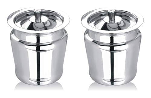 Dynore Apple ghee pot Steel Oil Container/Dispenser Set of 2 300 mL Dynore Apple ghee pot Steel Oil Container/Dispenser Set of 2 300 mL