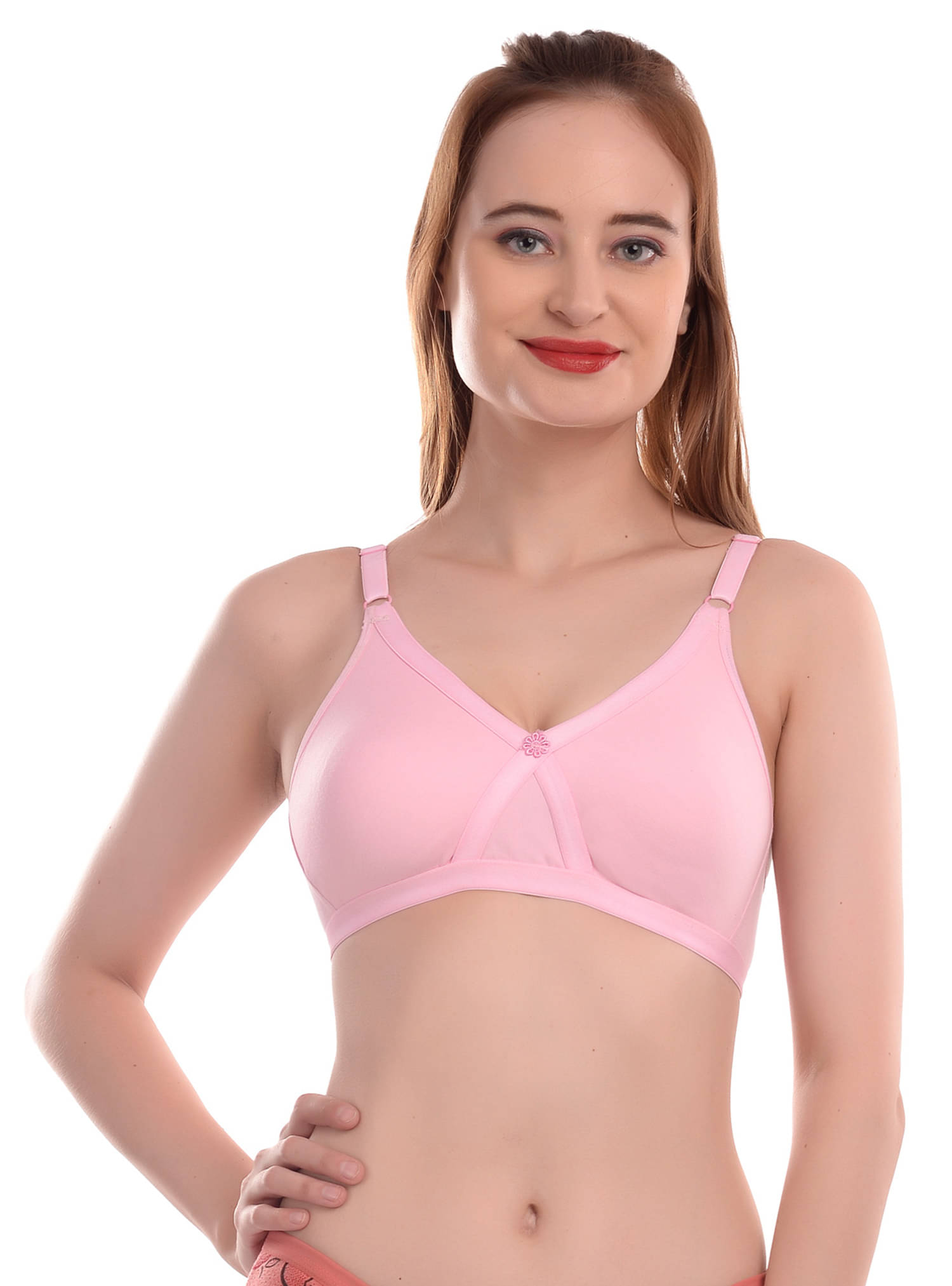     			Elina Cotton Non Padded Women's T-Shirt Bra ( Pink )
