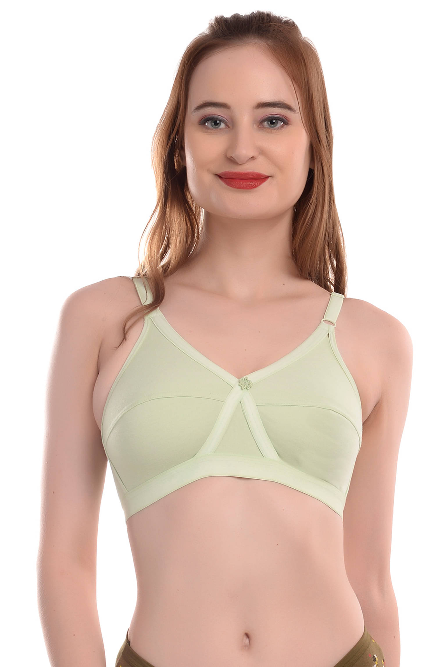     			Elina Cotton T-Shirt Bra - Green