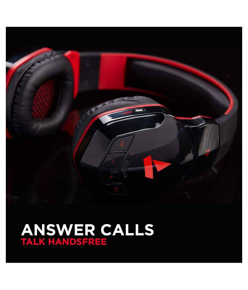 Boat rockerz 510 red black Over Ear Wireless With Mic Headphones