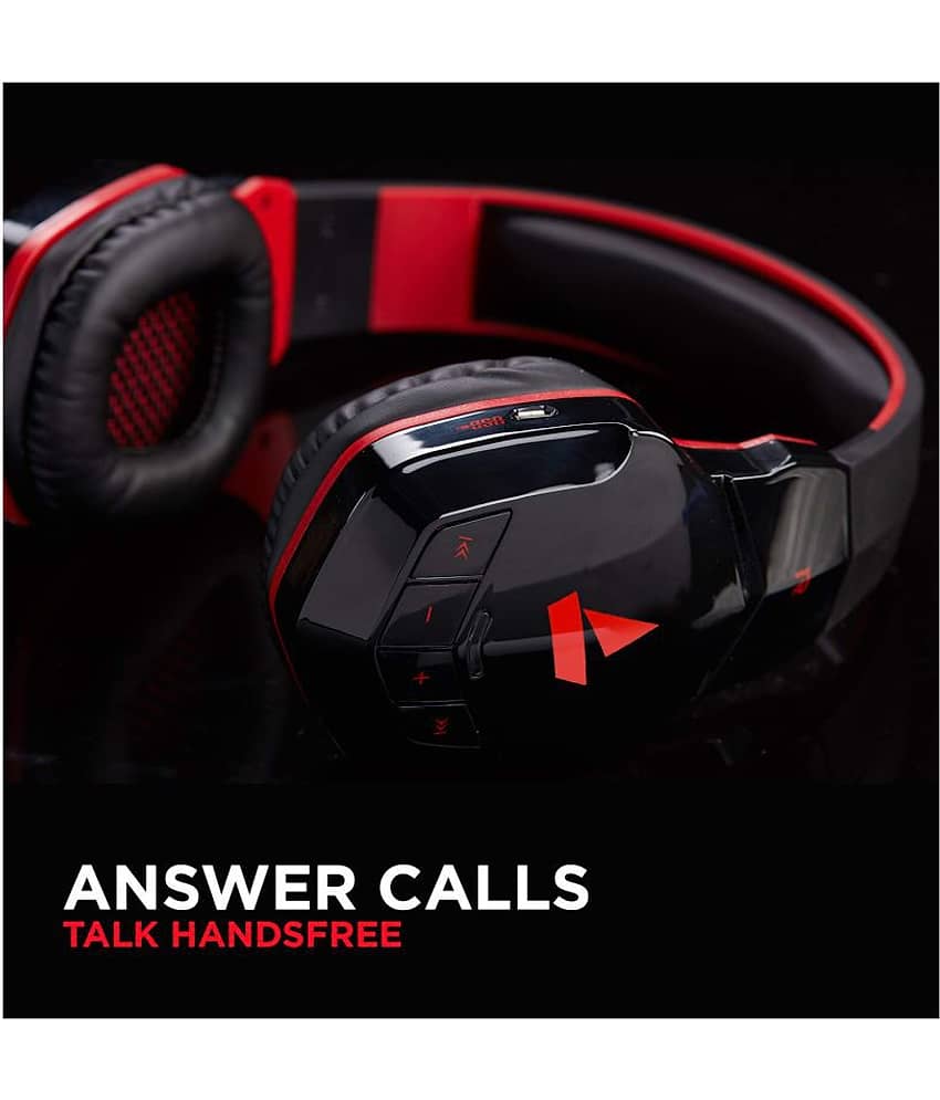 Boat rockerz 510 red black Over Ear Wireless With Mic Headphones