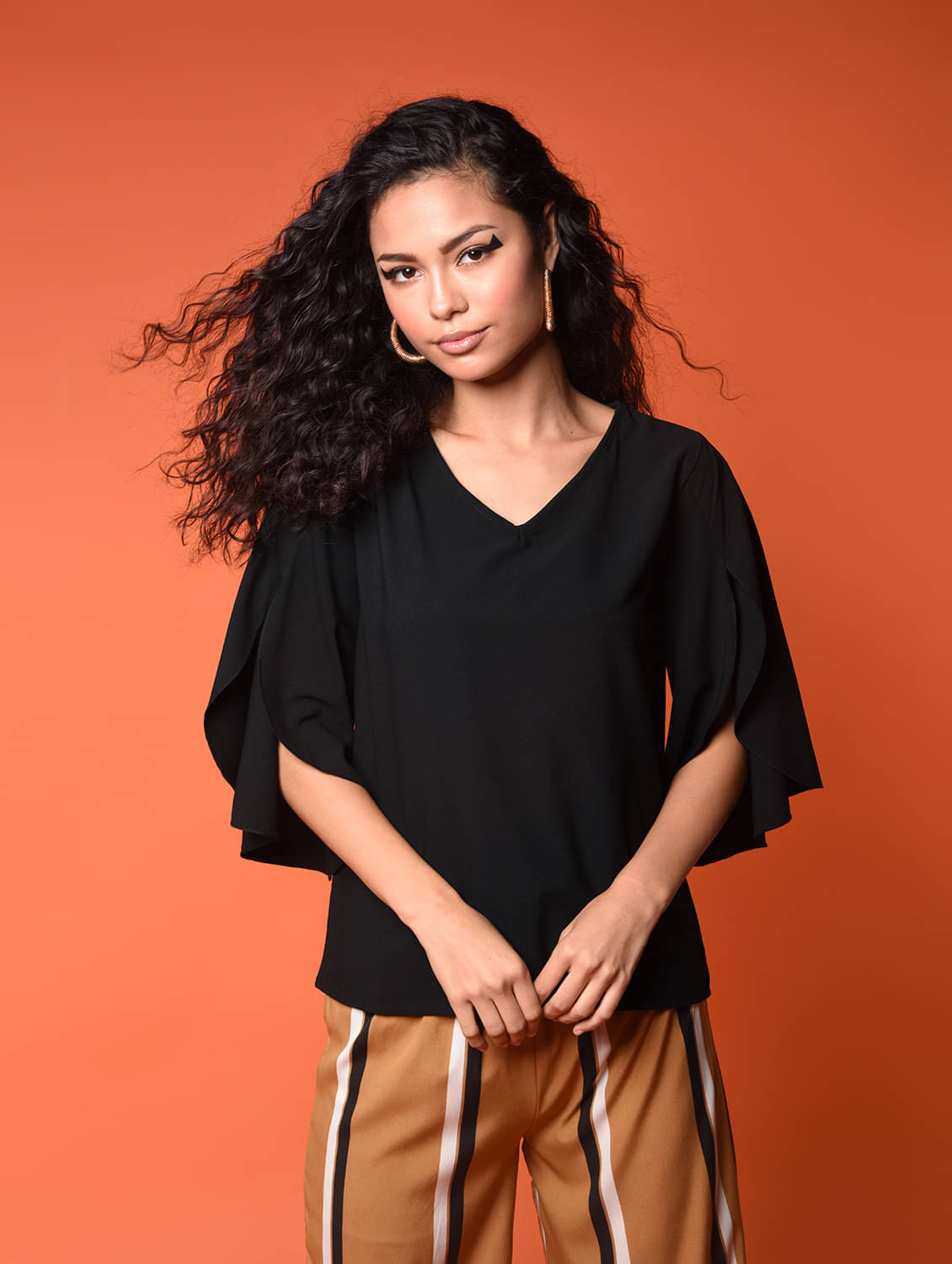     			Chimpaaanzee Women's Polyester Regular Top ( Black )