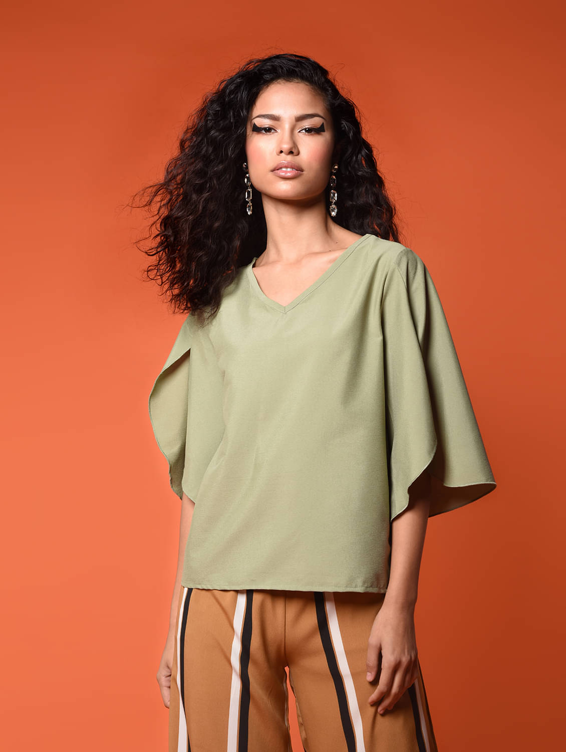     			Chimpaaanzee Women's Polyester Regular Top ( Green )