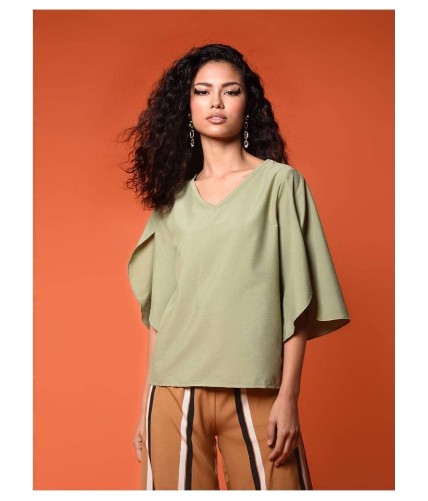     			Chimpaaanzee Women's Polyester Regular Top ( Green )