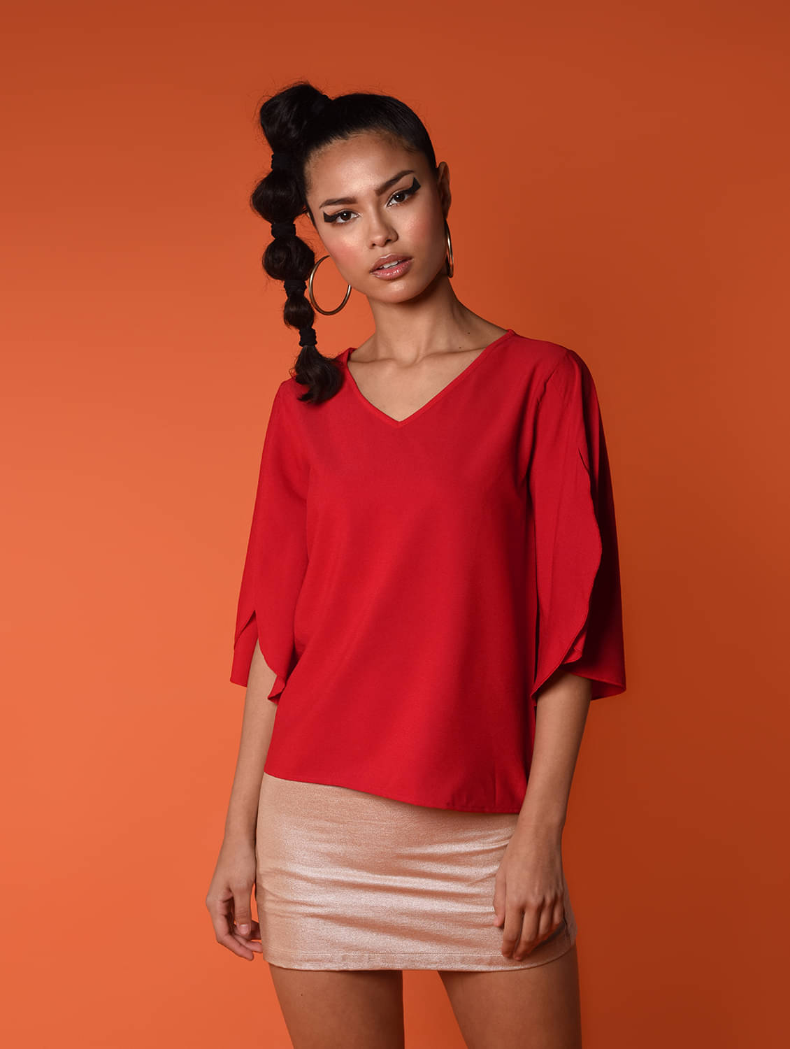    			Chimpaaanzee Women's Polyester Regular Top ( Red )