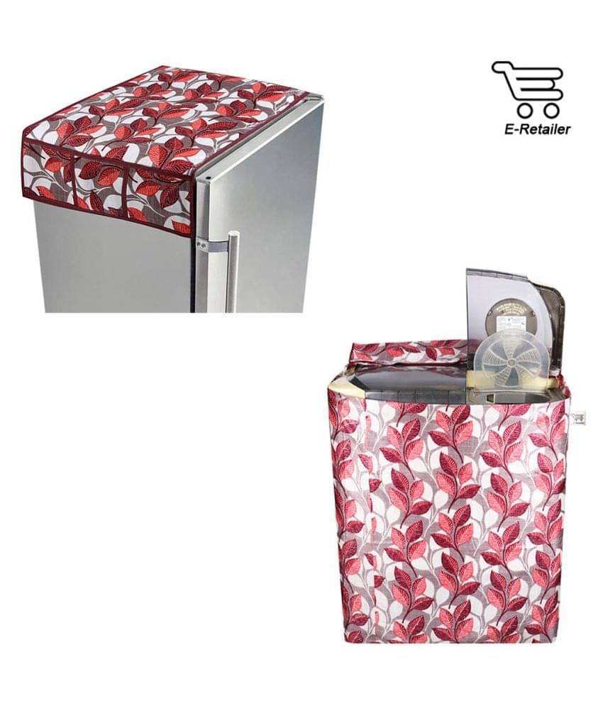 E-Retailer Set of 2 Poly-Cotton Multi Fridge Top Cover E-Retailer Set of 2 Poly-Cotton Multi Fridge Top Cover