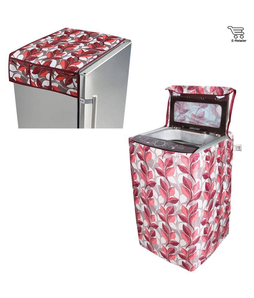E-Retailer Set of 2 Poly-Cotton Multi Fridge Top Cover E-Retailer Set of 2 Poly-Cotton Multi Fridge Top Cover