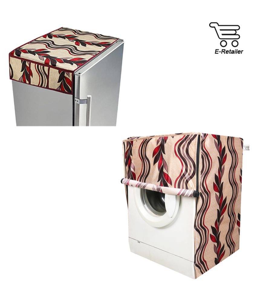 E-Retailer Set of 2 Poly-Cotton Multi Fridge Top Cover E-Retailer Set of 2 Poly-Cotton Multi Fridge Top Cover