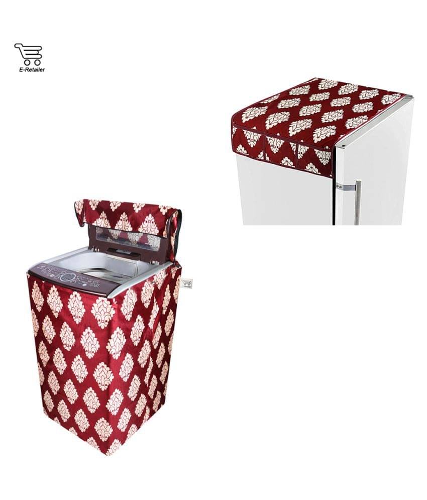 E-Retailer Set of 2 Poly-Cotton Multi Fridge Top Cover E-Retailer Set of 2 Poly-Cotton Multi Fridge Top Cover